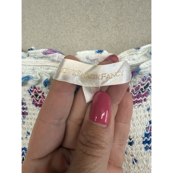 Love Shack Fancy Miri Dress Sz M Floral Square Neck Ruffle Tiered Midi Coquette - Picture 13 of 16